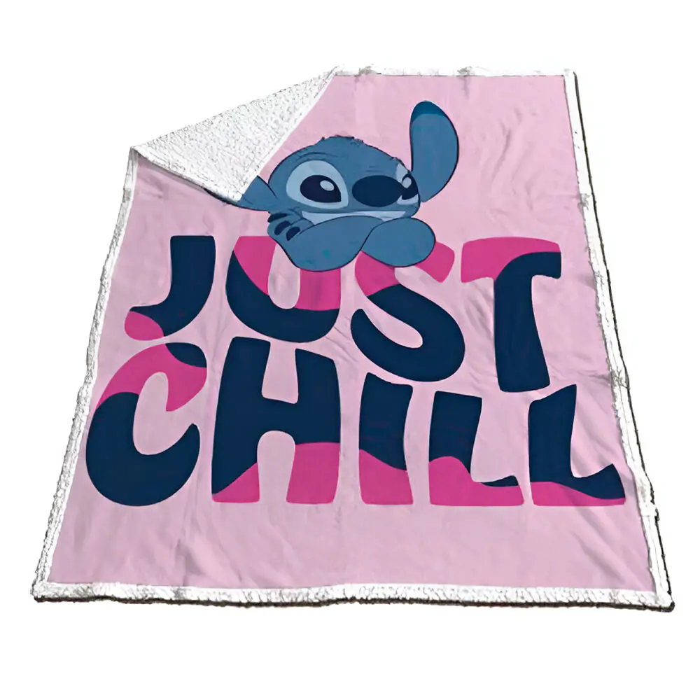 Disney Stitch Sherpa Korallendecke 120x150cm Produktfoto