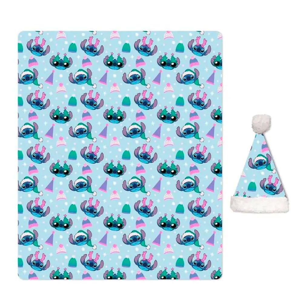 Disney Stitch Koralle Decke + Hut Set Produktfoto