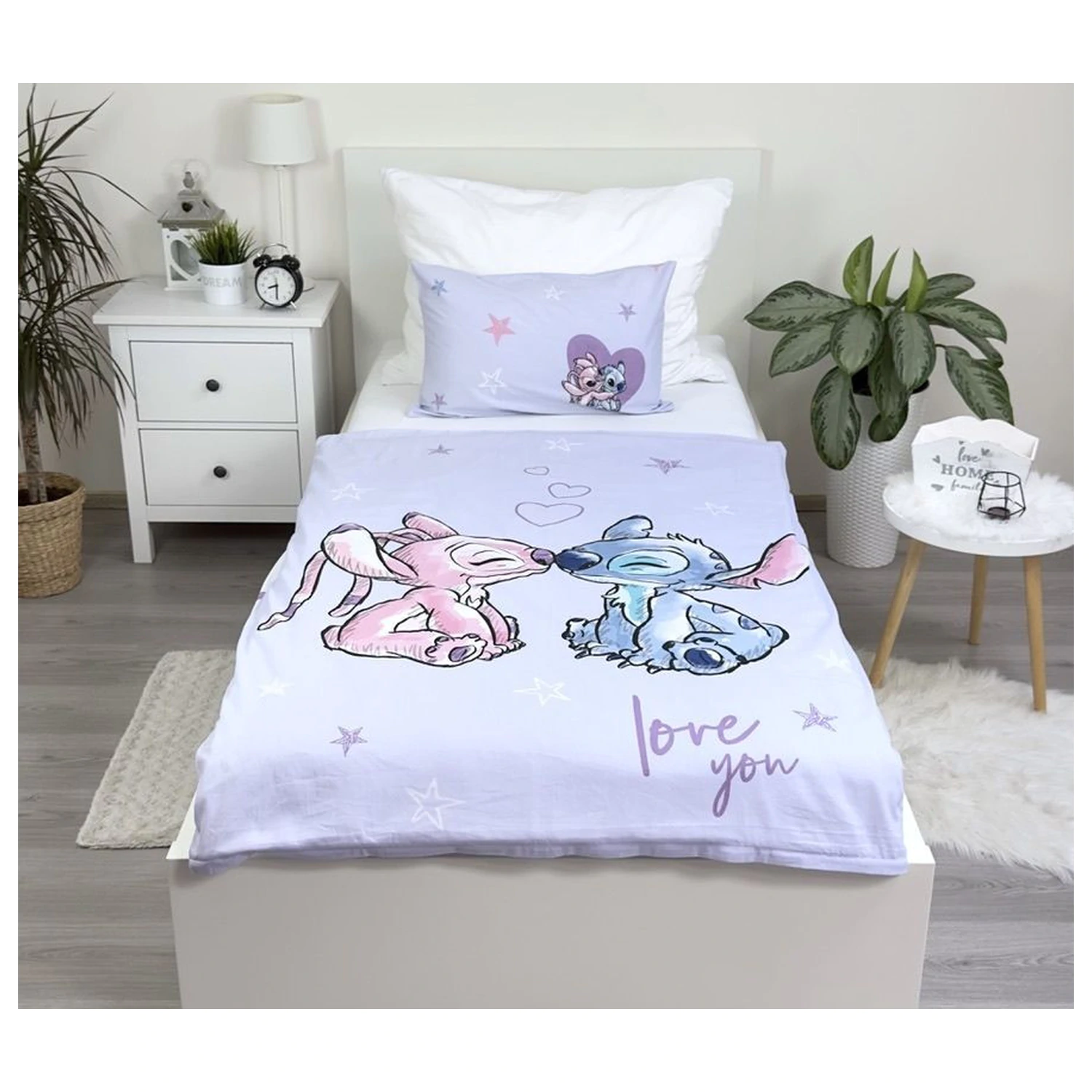 Disney Stitch Lila Kinder Bettbezug Produktfoto