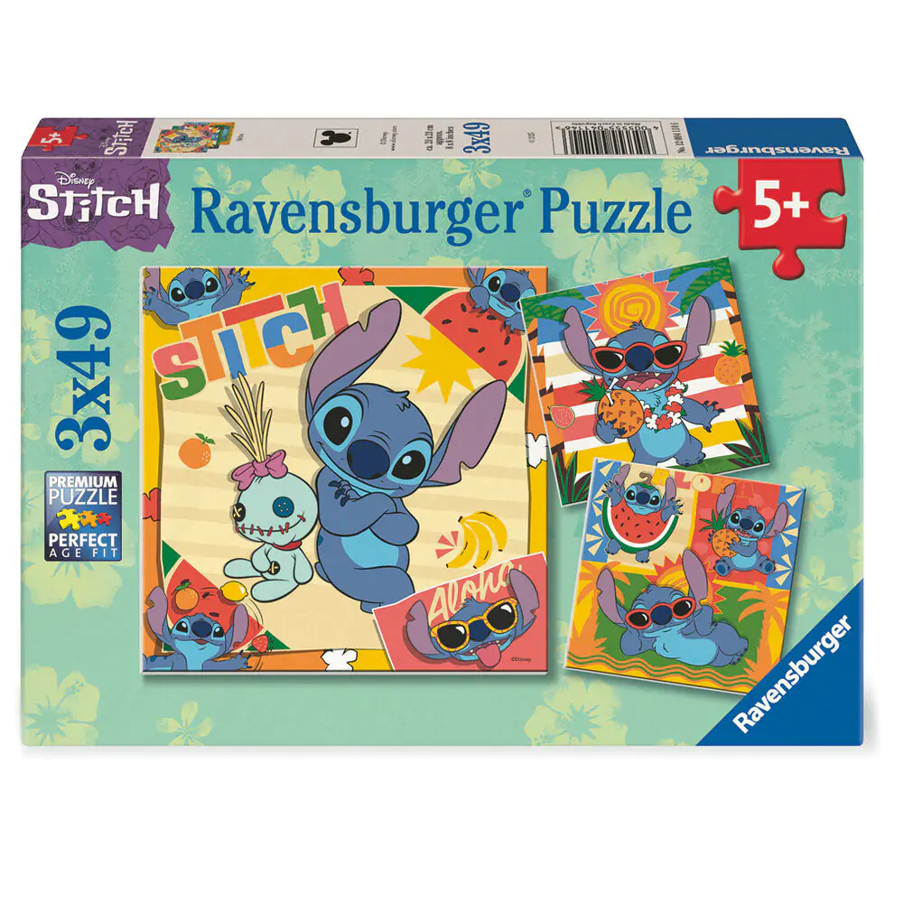 Disney Stitch Puzzle 3x39 Teile Produktfoto