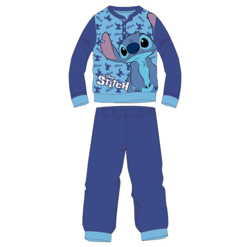 Disney Stitch dunkelblau Kinderpyjama termékfotó