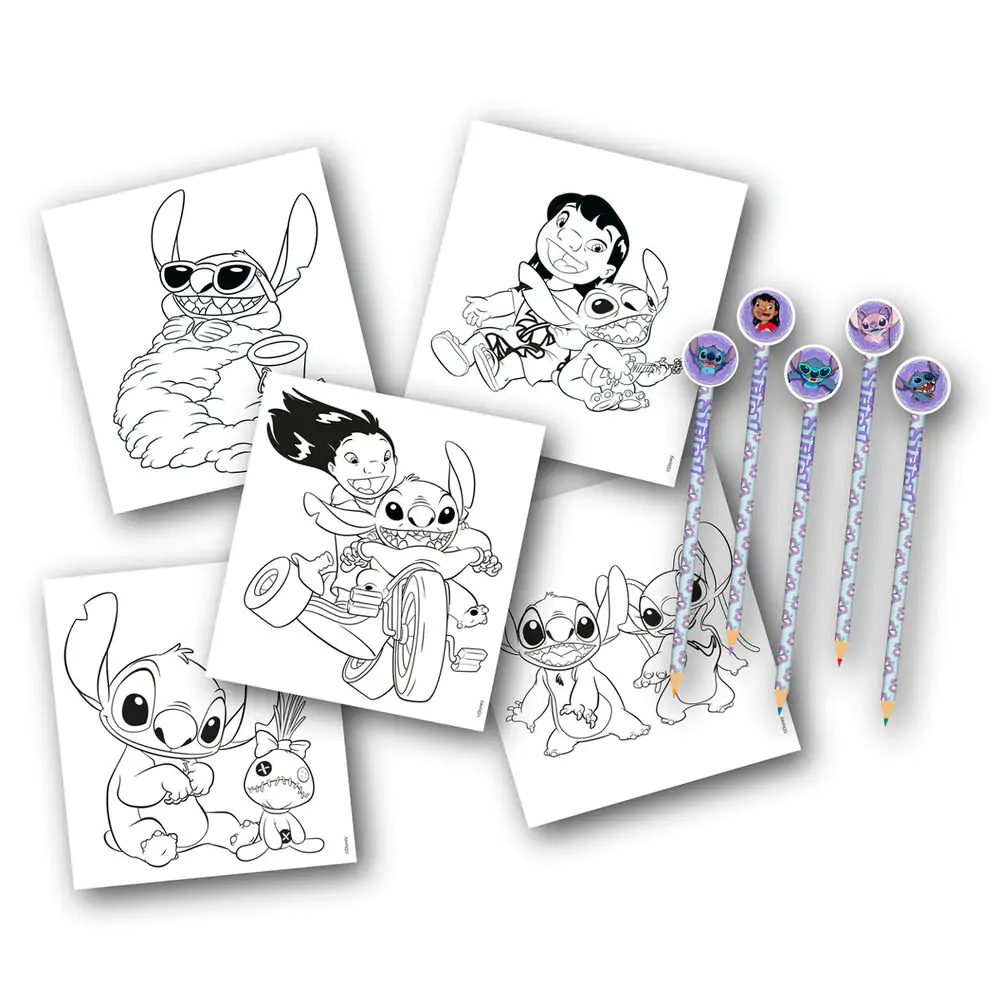 Disney Stitch Malbuch mit Stiften und Radiergummis Produktfoto