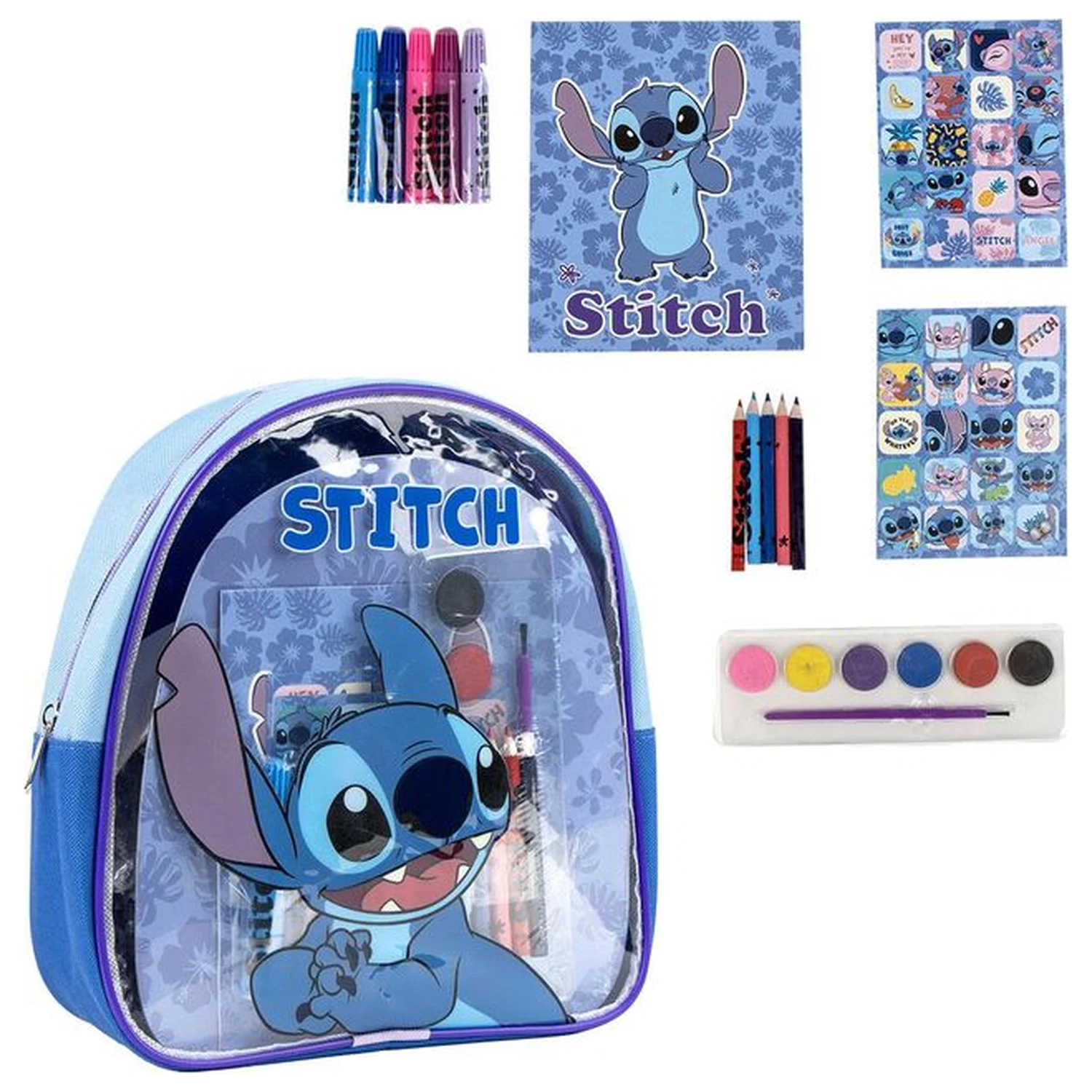 Disney Stitch Rucksack und Schreibwaren Set Produktfoto