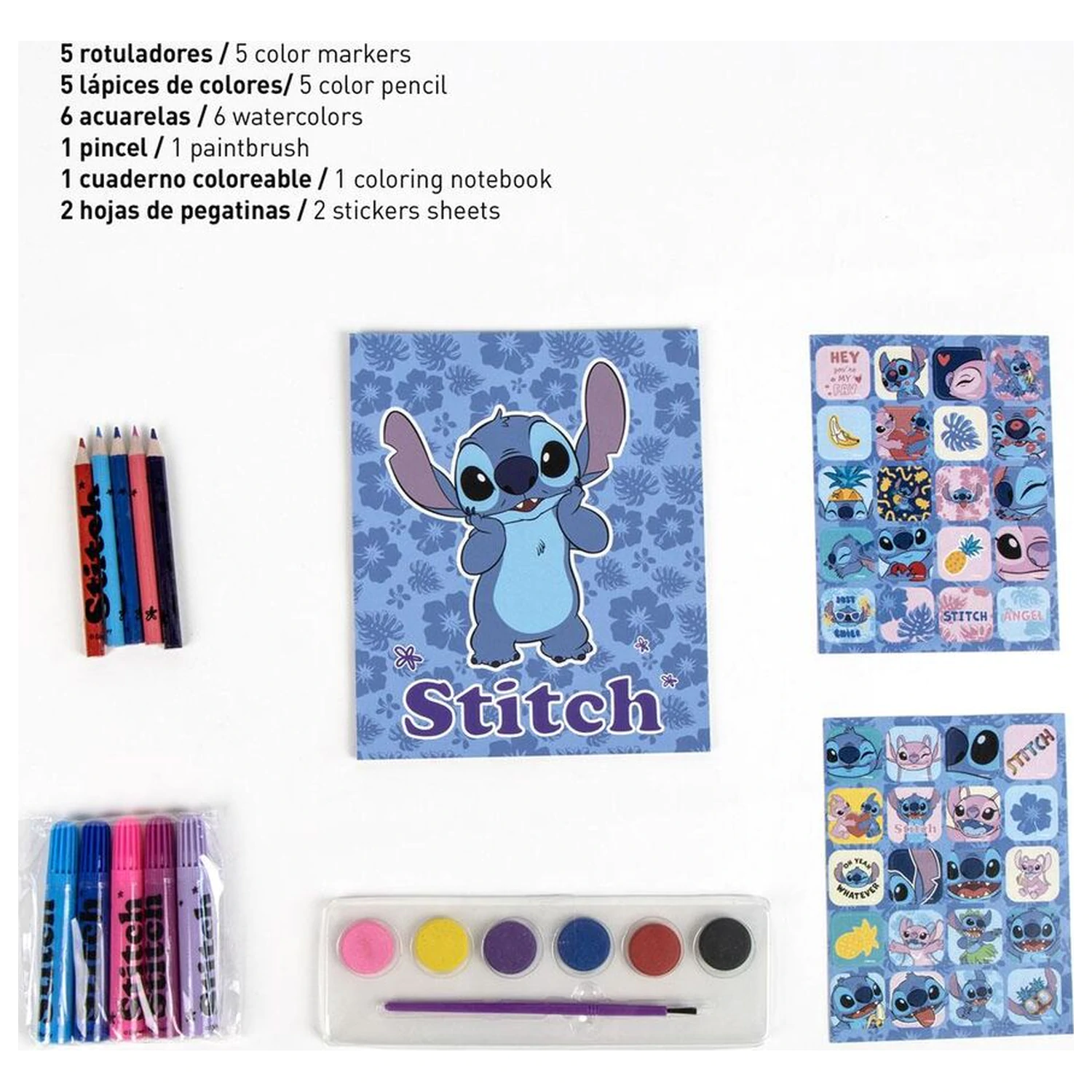 Disney Stitch Rucksack und Schreibwaren Set Produktfoto