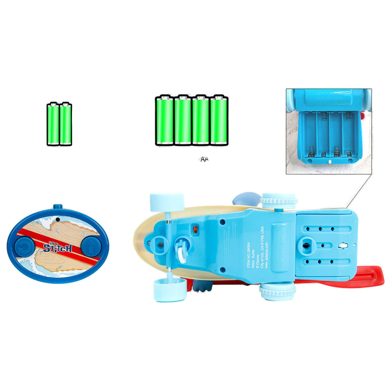 Disney Stitch funkferngesteuertes Surfbrett Produktfoto