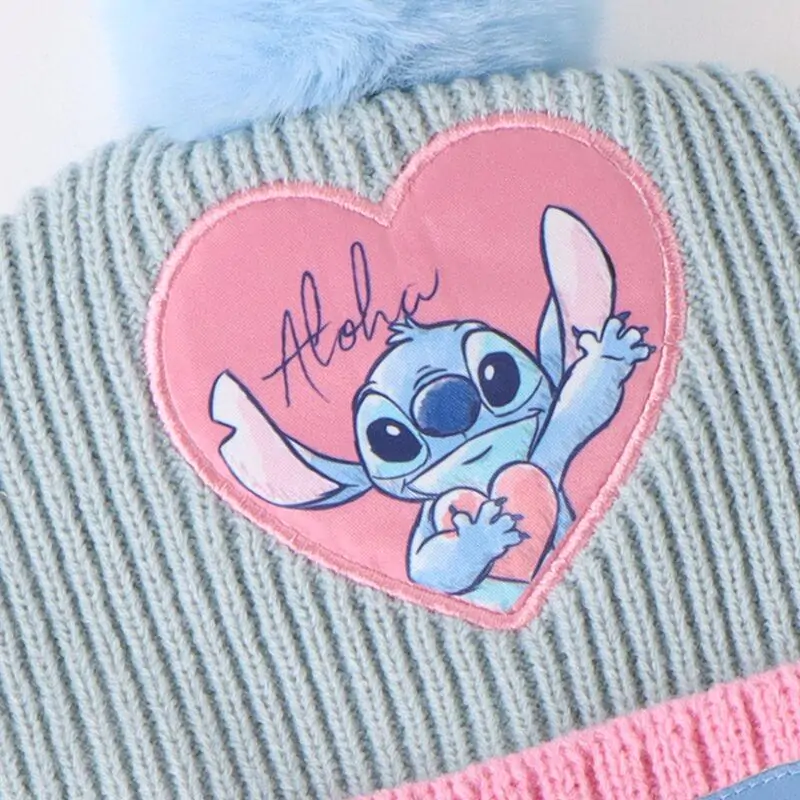 Disney Stitch Winter Set Schal Mütze Handschuhe Produktfoto