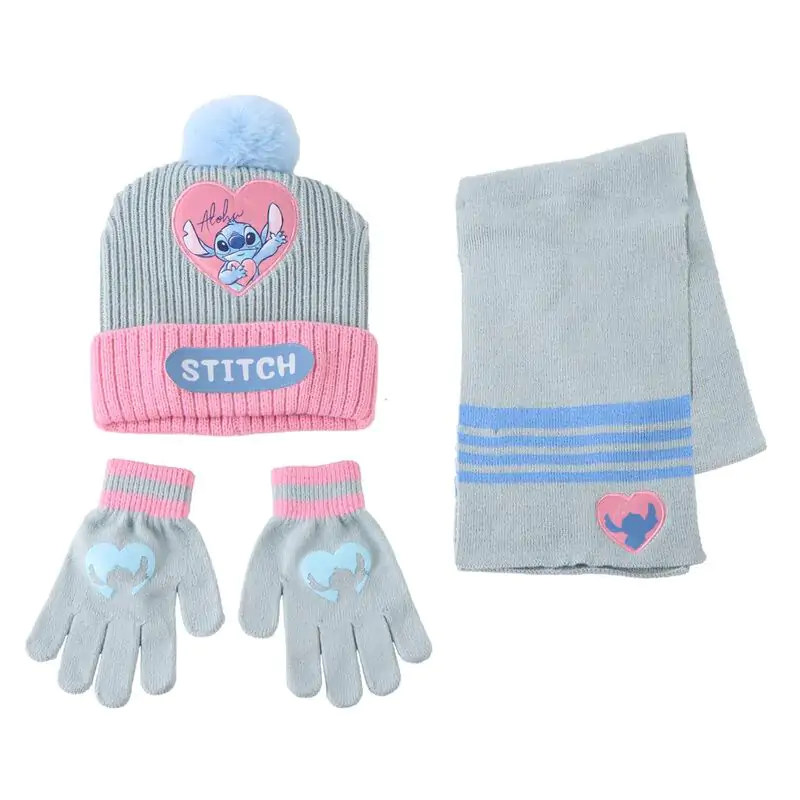 Disney Stitch Winter Set Schal Mütze Handschuhe Produktfoto