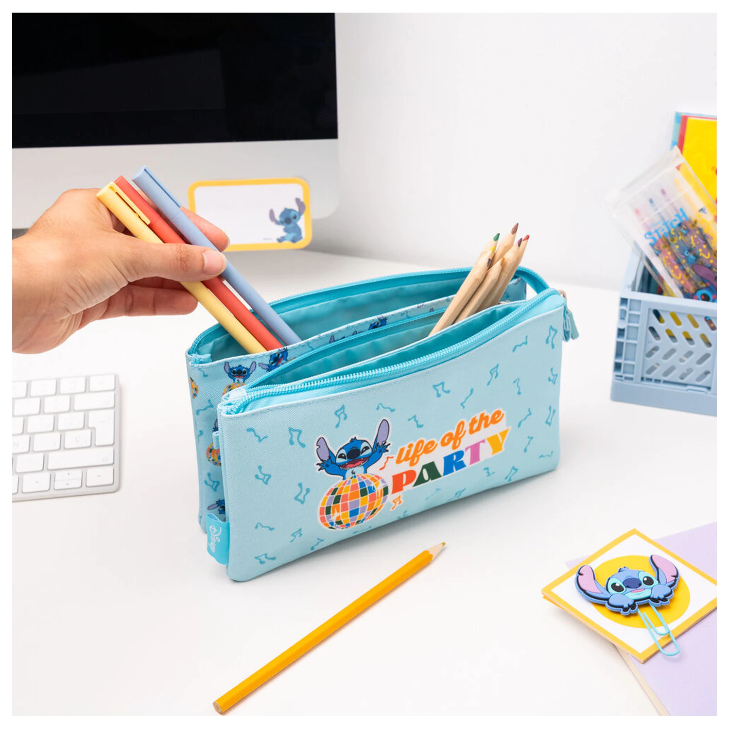 Disney Stitch dreifaches Federmäppchen Produktfoto