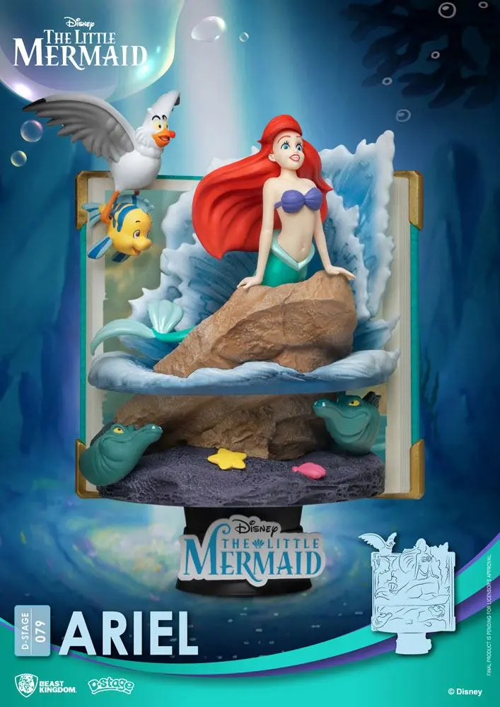 Disney Story Book Series D-Stage PVC Diorama Ariel New Version 15 cm Produktfoto