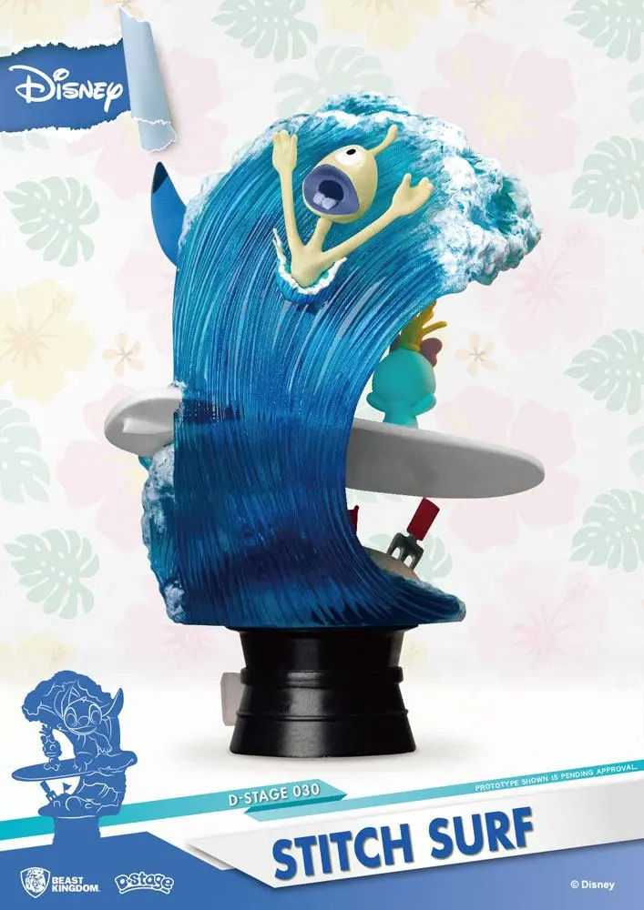 Disney Summer Series D-Stage PVC Diorama Surfer Stitch 15 cm Produktfoto