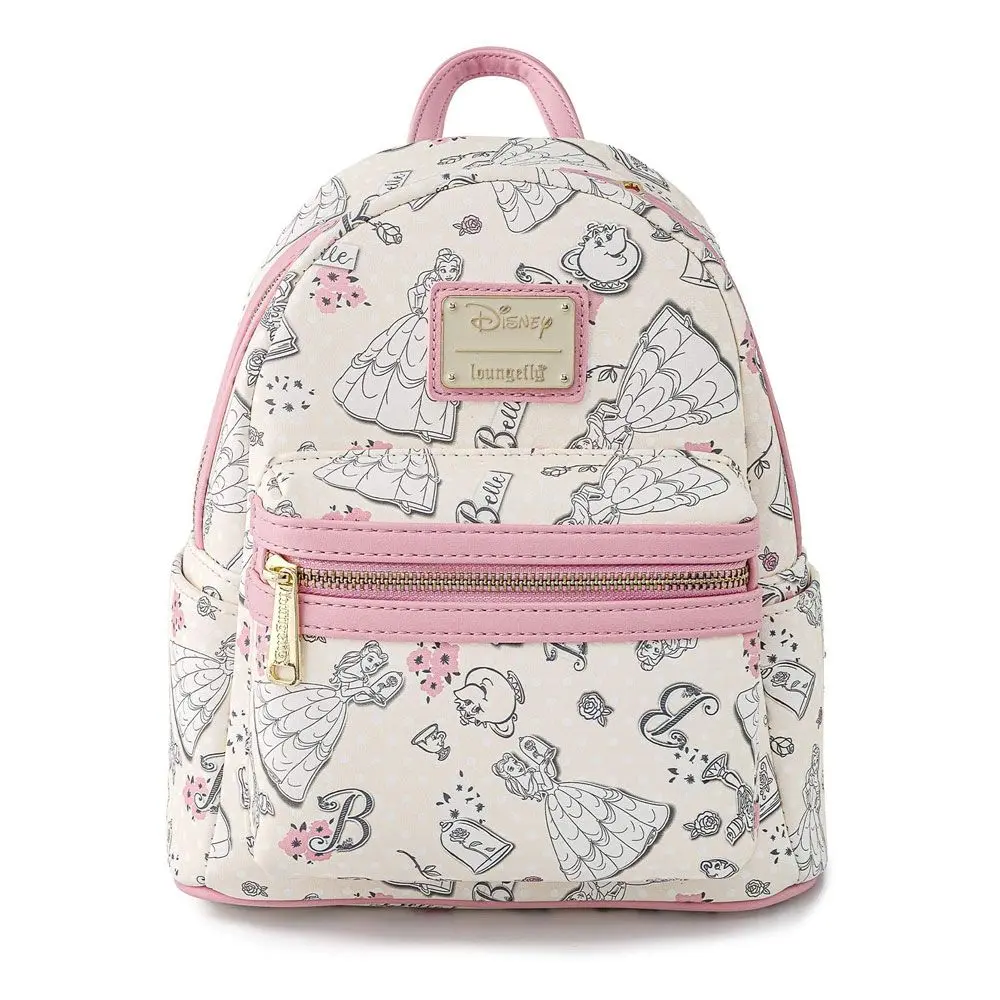 Disney by Loungefly Rucksack Beauty and the Beast Belle Creme AOP heo Exclusive Produktfoto