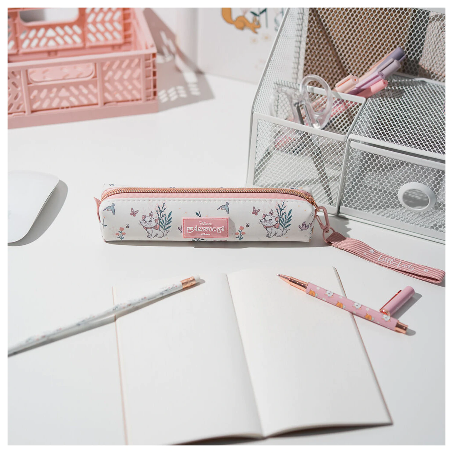 Disney The Aristocats Bonjour Marie Set Federmäppchen + Kugelschreiber + Bleistift Produktfoto