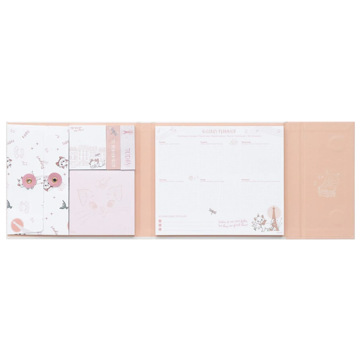 Disney The Aristocats Marie Wochenplaner mit Haftnotizen Produktfoto