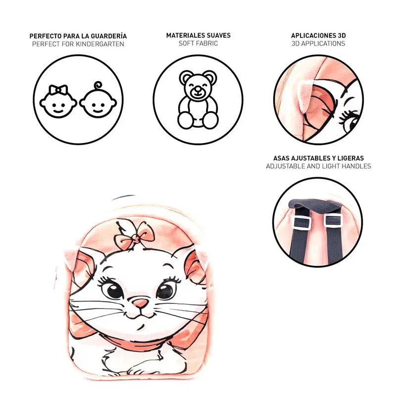 Disney The Aristocats Marie Plüsch Rucksack 22cm Produktfoto
