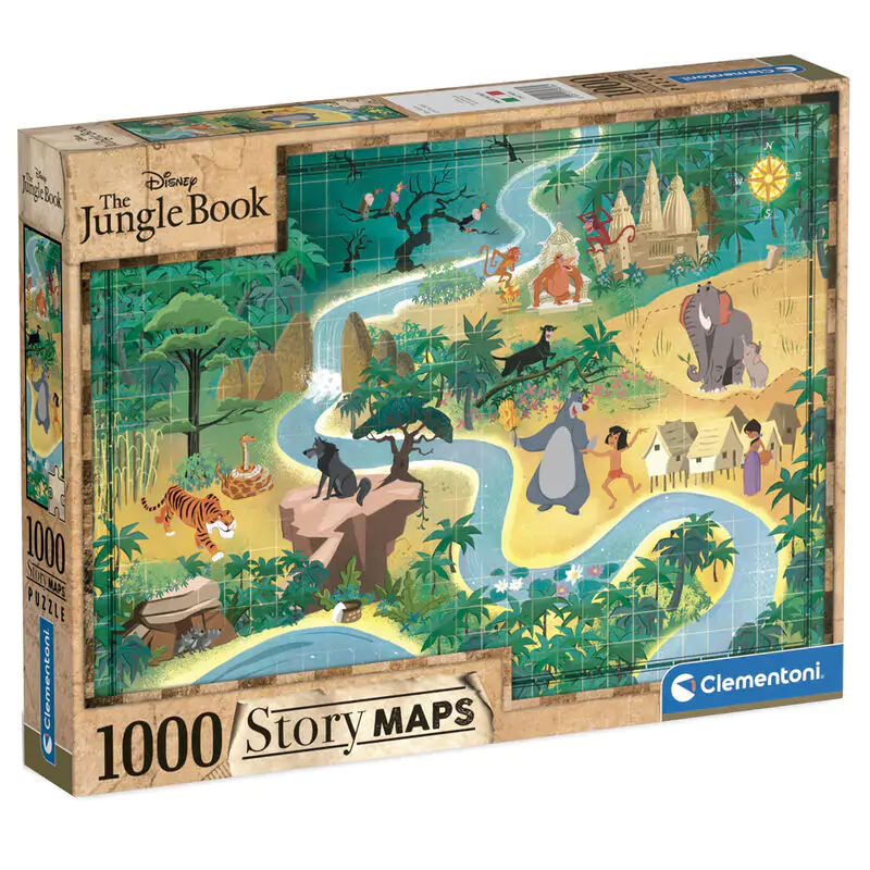 Disney The Jungle Book Story Maps Puzzle 1000St termékfotó