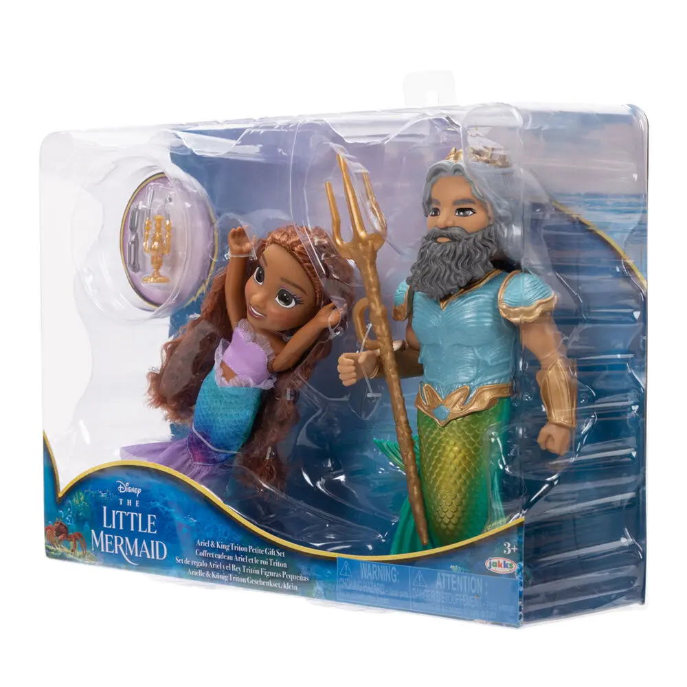 Disney The Little Mermaid Ariel + Triton Puppe 15cm termékfotó