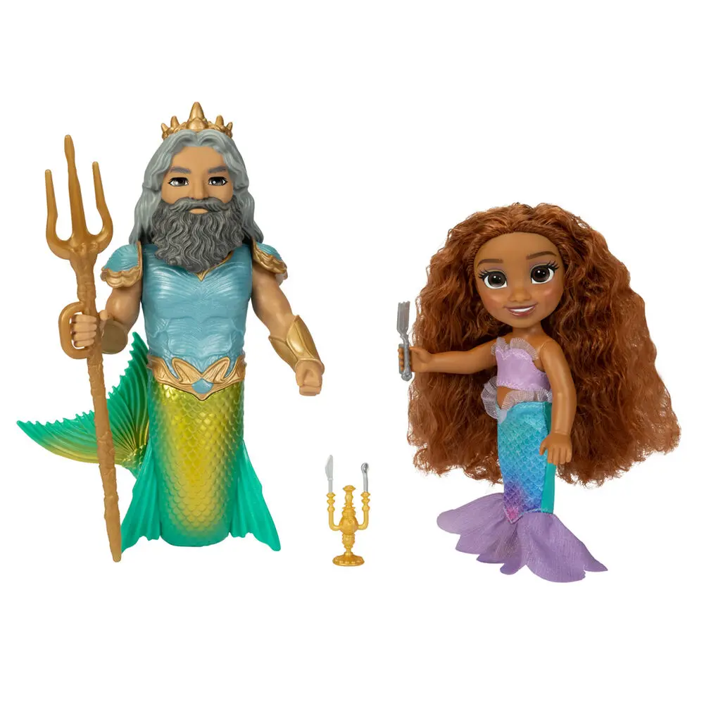 Disney The Little Mermaid Ariel + Triton Puppe 15cm termékfotó