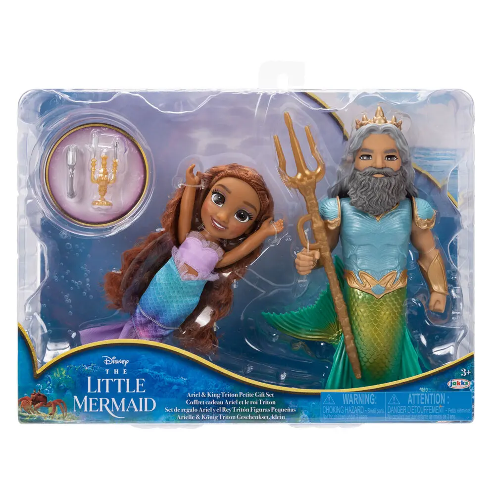 Disney The Little Mermaid Ariel + Triton Puppe 15cm termékfotó