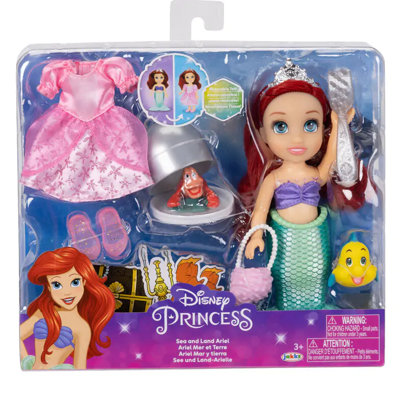 Disney The Little Mermaid Land and Sea Ariel Puppe 15cm Produktfoto