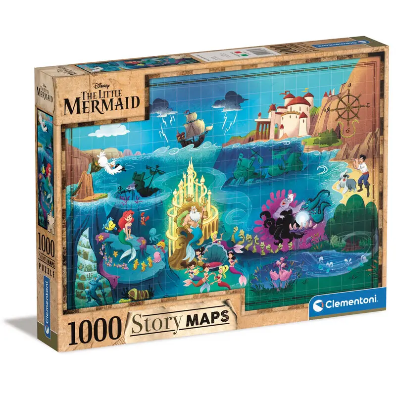Disney Story Maps Jigsaw Puzzle The Little Mermaid (1000 Stücke) termékfotó