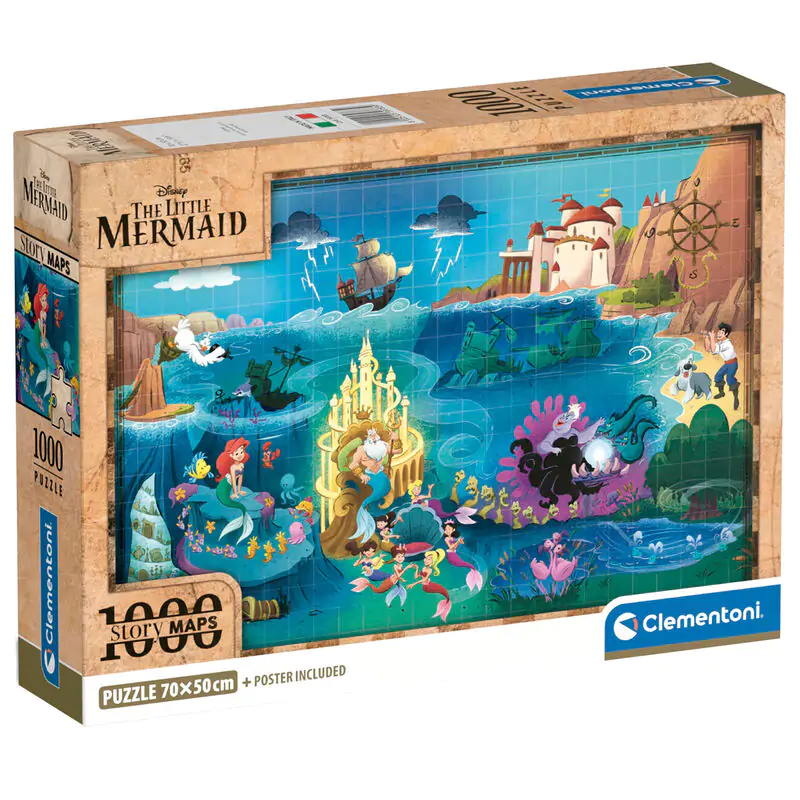 Disney The Mermaid Little Map Puzzle 1000St termékfotó