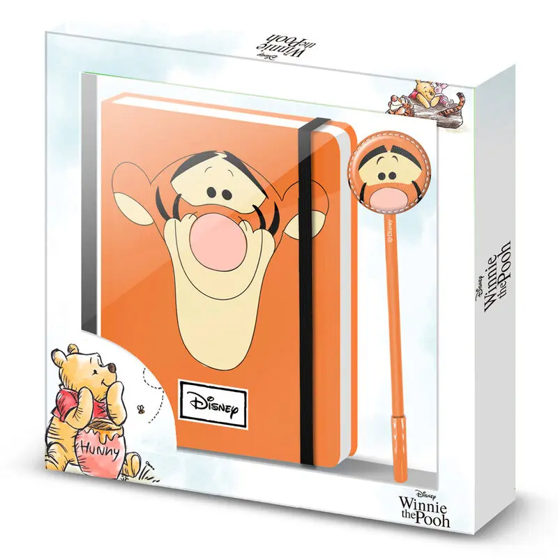Disney Notizbuch mit Kugelschreiber Geschenk-Set Tigger Face termékfotó
