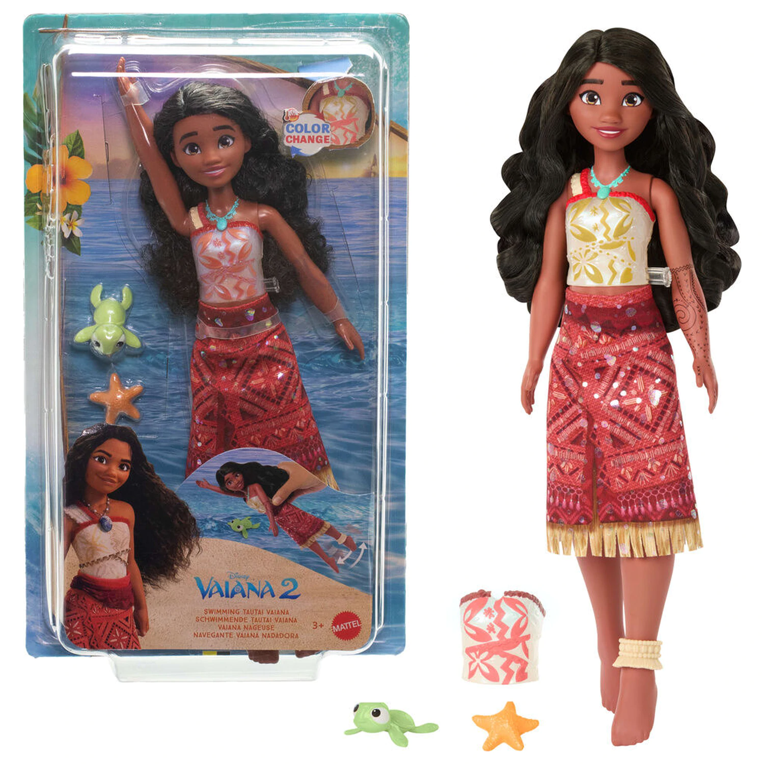 Disney Vaiana Moana Swimming Tautai Vaiana Puppe Produktfoto
