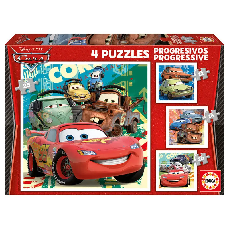 Disney Cars 2 Progressive Puzzle 12-16-20-25St termékfotó