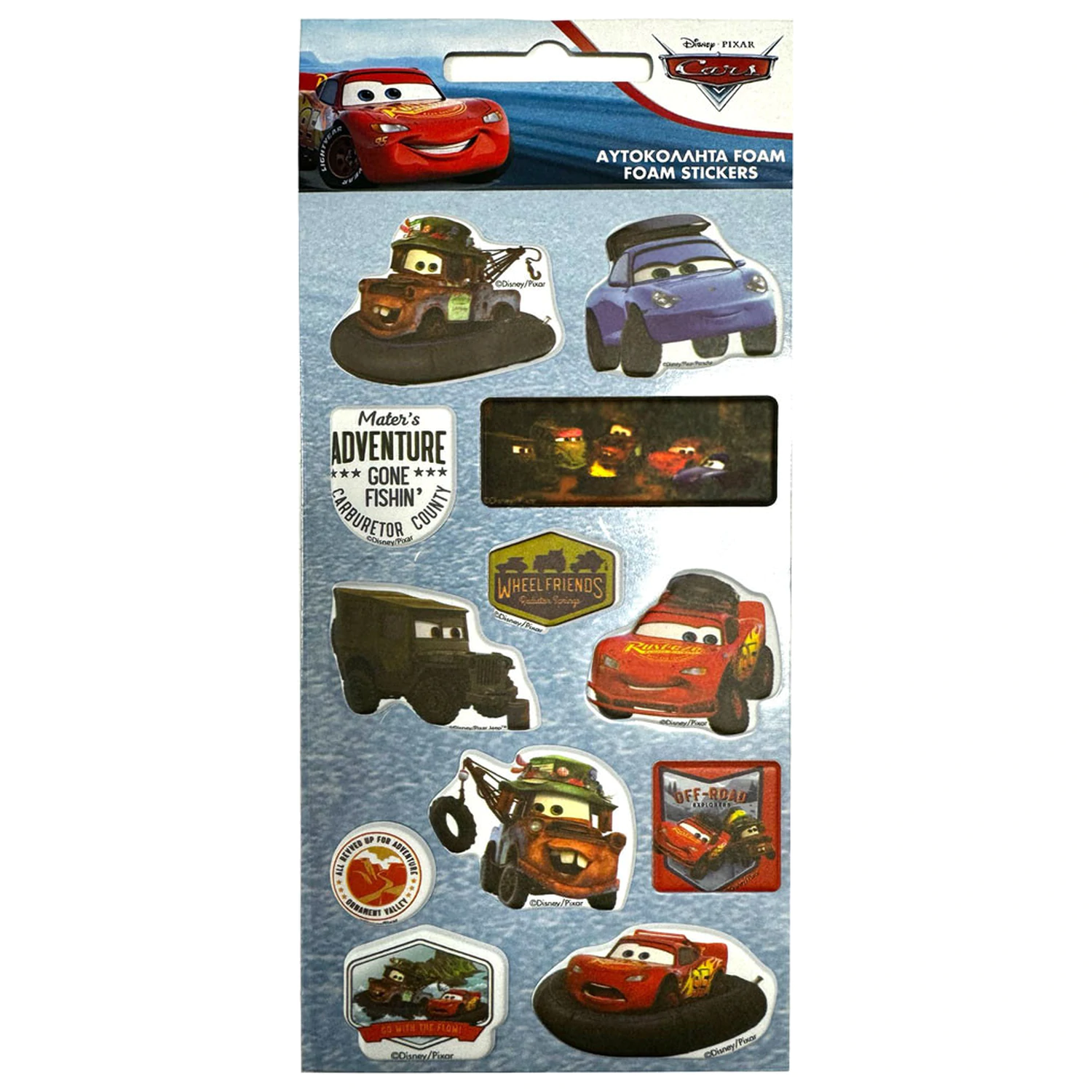 Disney Cars Adventure Puffy Schaumstoff-Sticker-Set Produktfoto