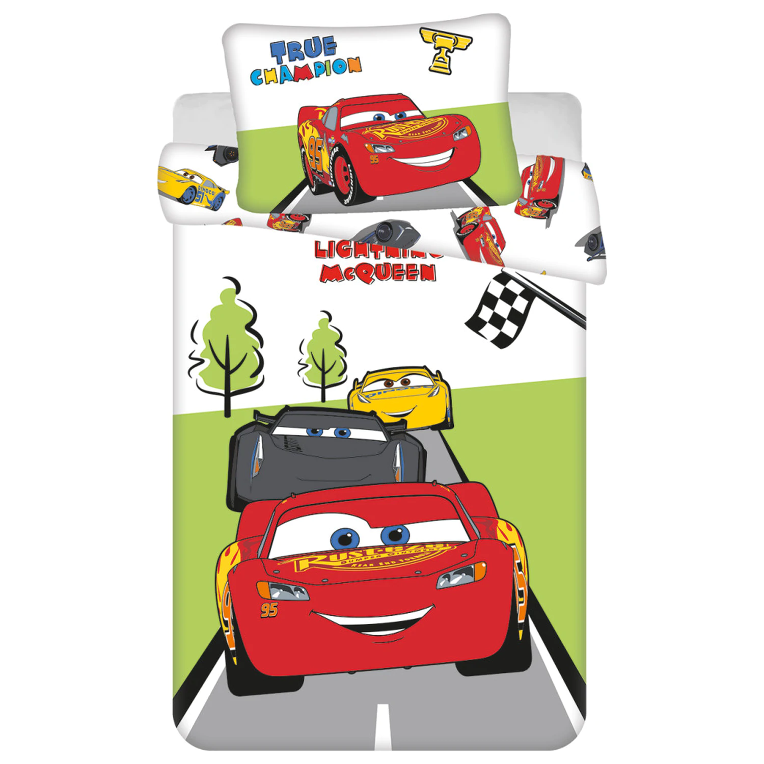 Disney Cars Champion Kinder-Bettbezug für Kleinkinder und Vorschulkinder Produktfoto