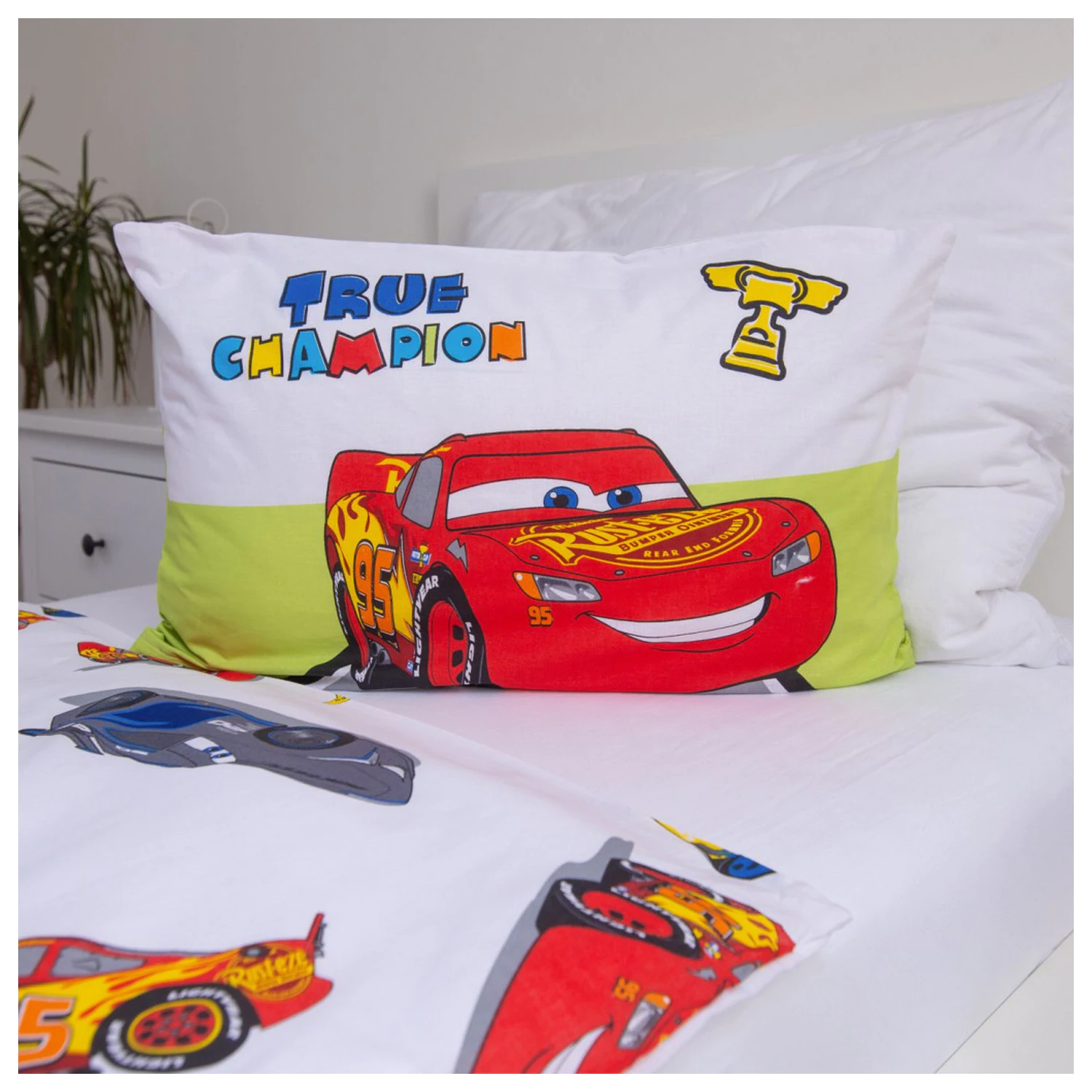 Disney Cars Champion Kinder-Bettbezug für Kleinkinder und Vorschulkinder Produktfoto