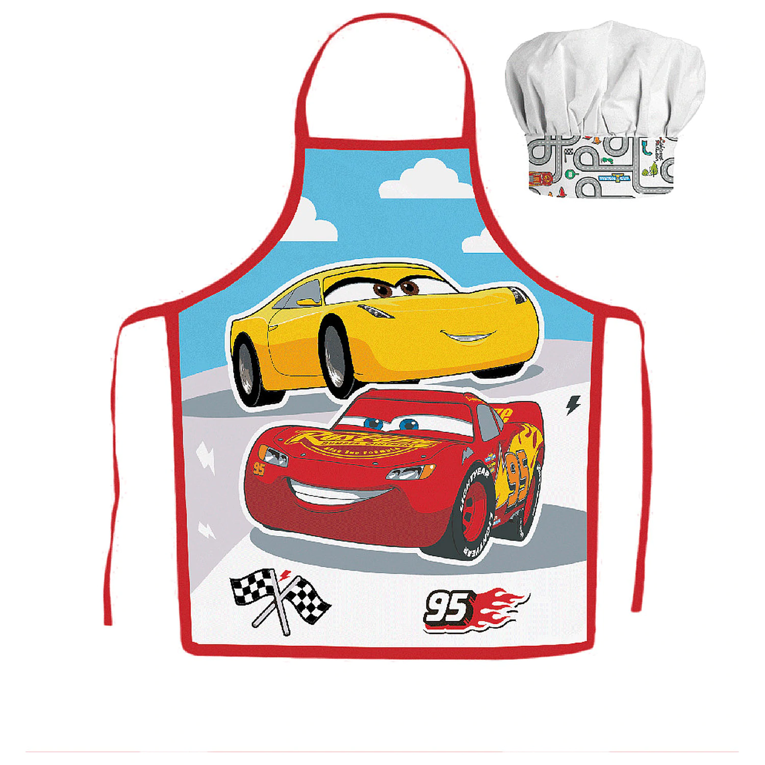 Disney Cars Cruz Ramirez Kinder Schürze 2-teiliges Set Produktfoto