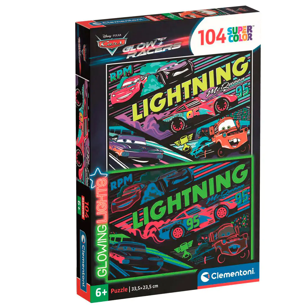 Disney Cars glowing Puzzle 104St termékfotó