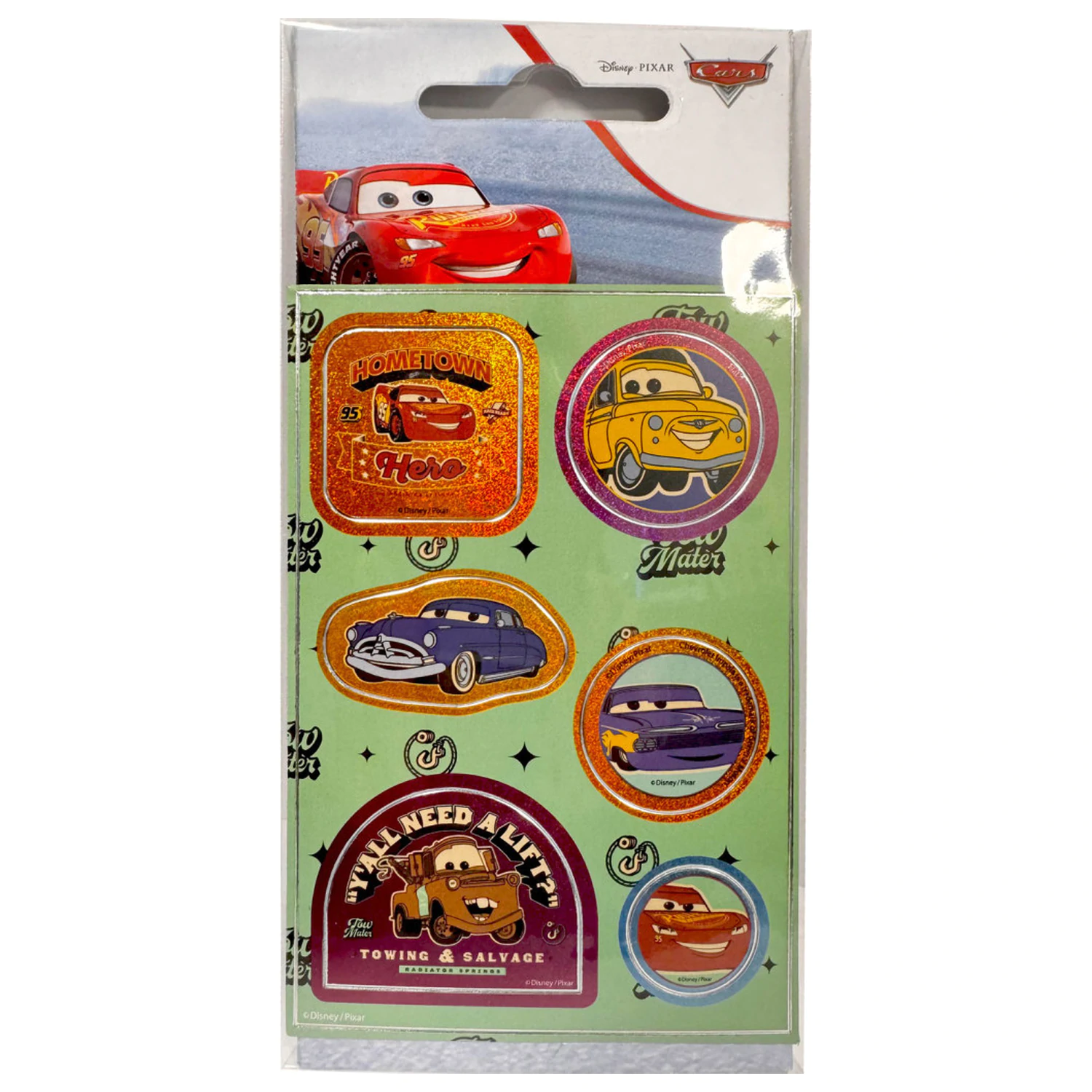 Disney Cars Hometown Holographisches Aufkleber Set Produktfoto