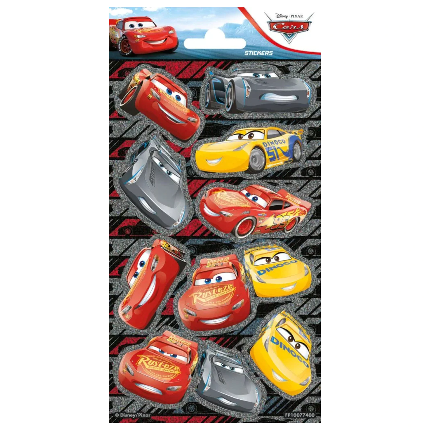 Disney Cars Race Holografischer Aufkleber Produktfoto