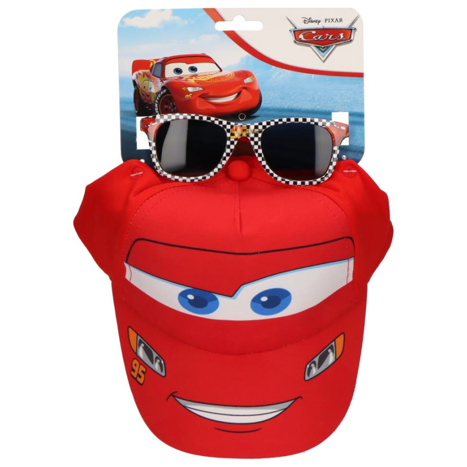 Disney Cars Red Smile Sonnenbrille und Baseball Cap Set Produktfoto
