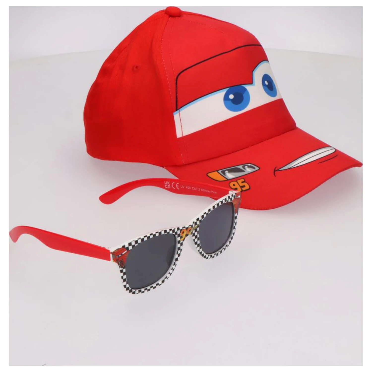 Disney Cars Red Smile Sonnenbrille und Baseball Cap Set Produktfoto