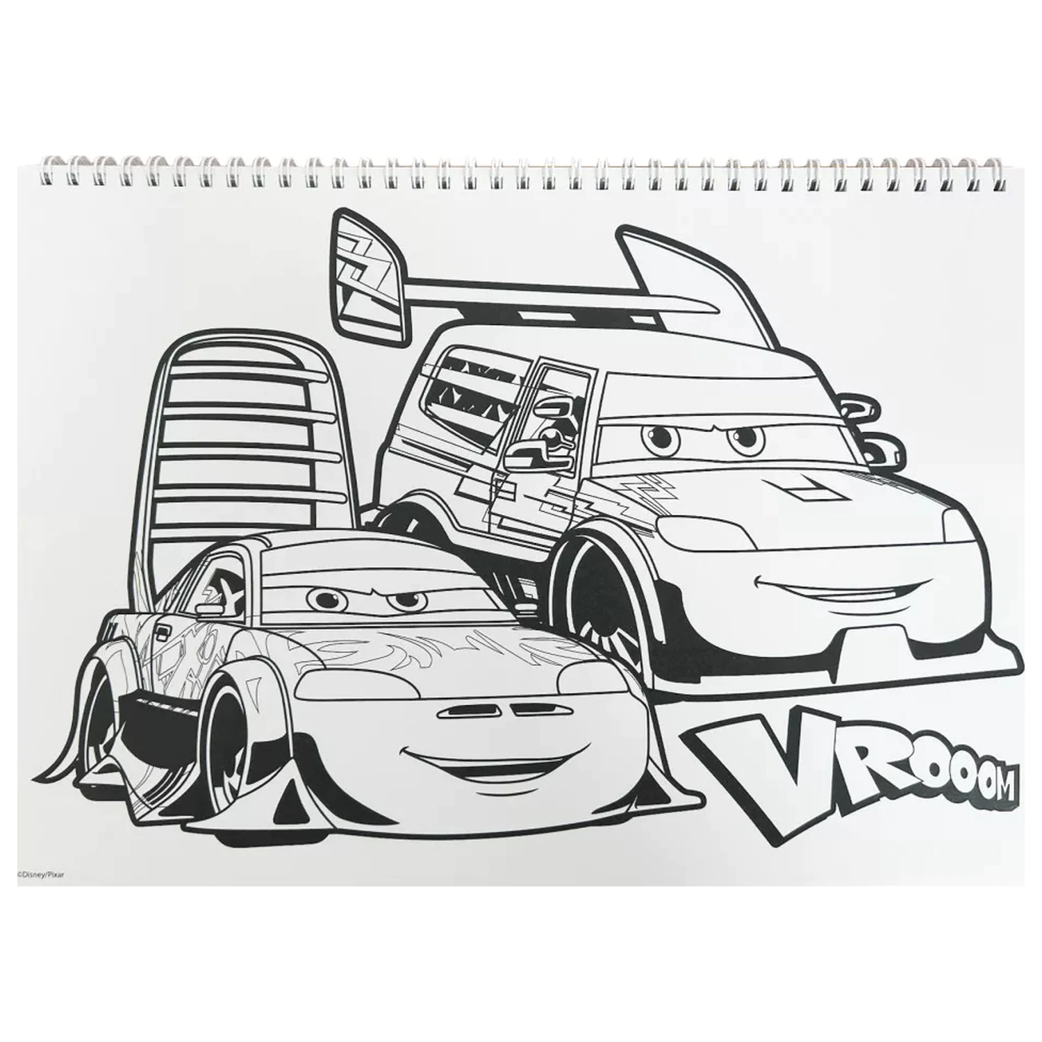 Disney Cars Roaring A/4 Spiral Skizzenblock 40 Blätter mit Stickern Produktfoto