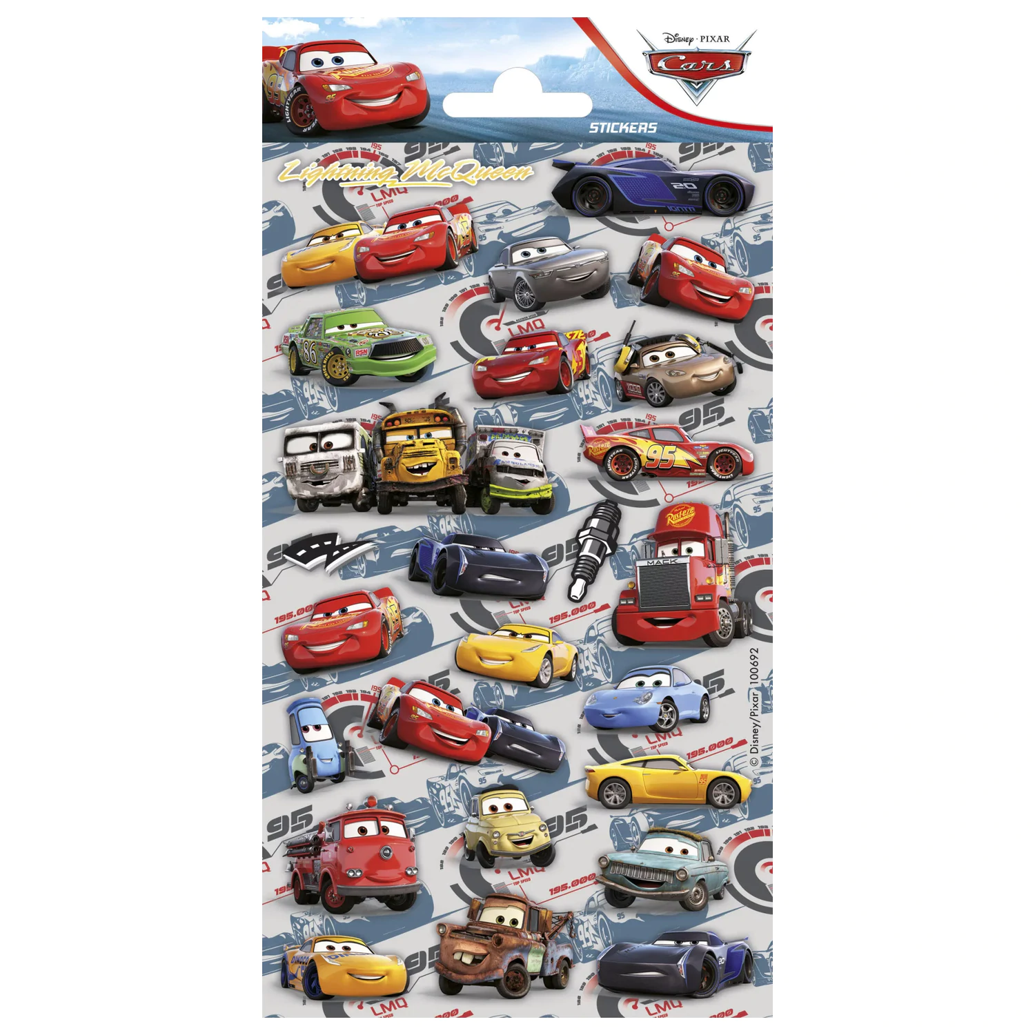 Disney Cars Team Glitter Aufkleber Produktfoto