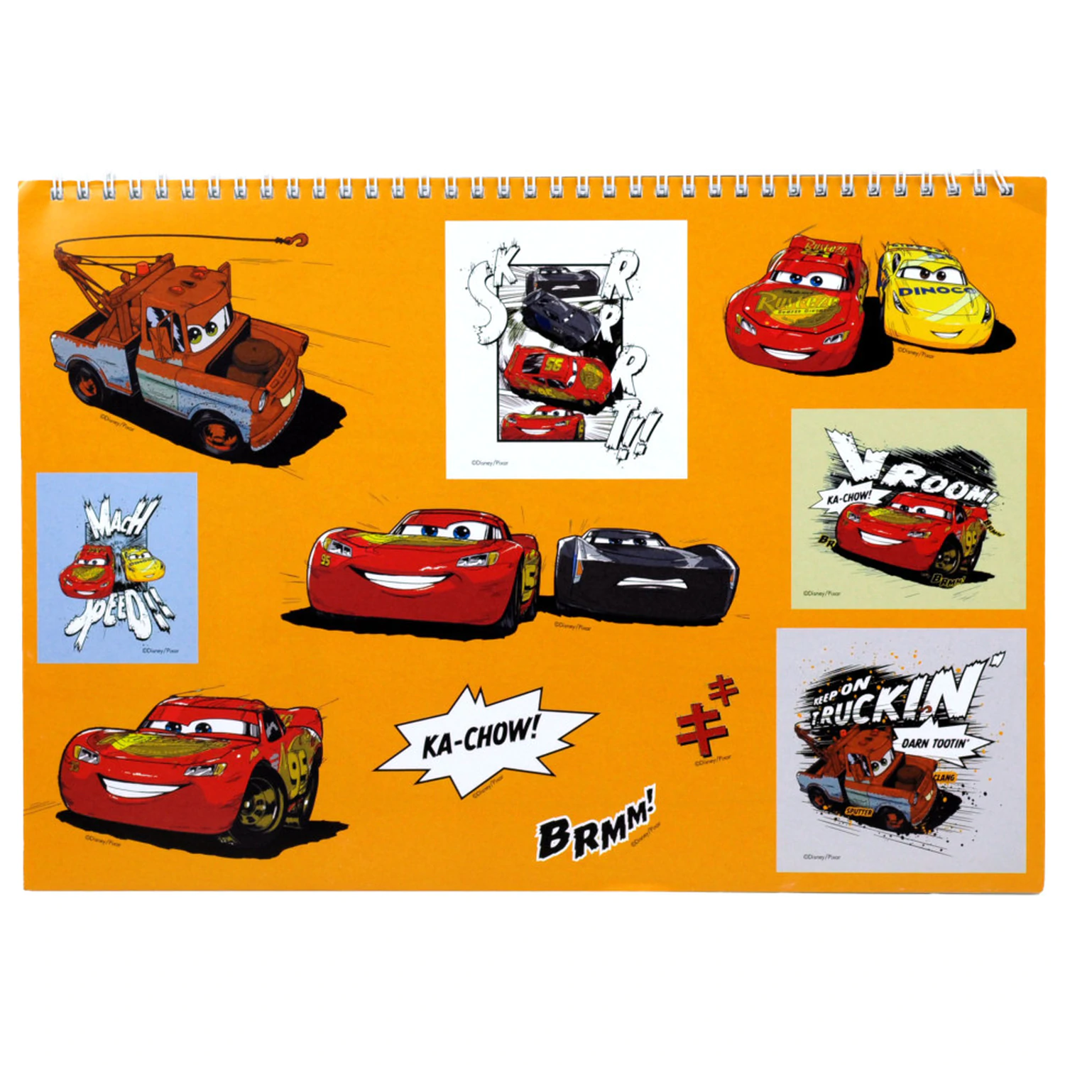 Disney Cars Vroom A/4 Spiral-Skizzenbuch 40 Blatt mit Aufklebern Produktfoto