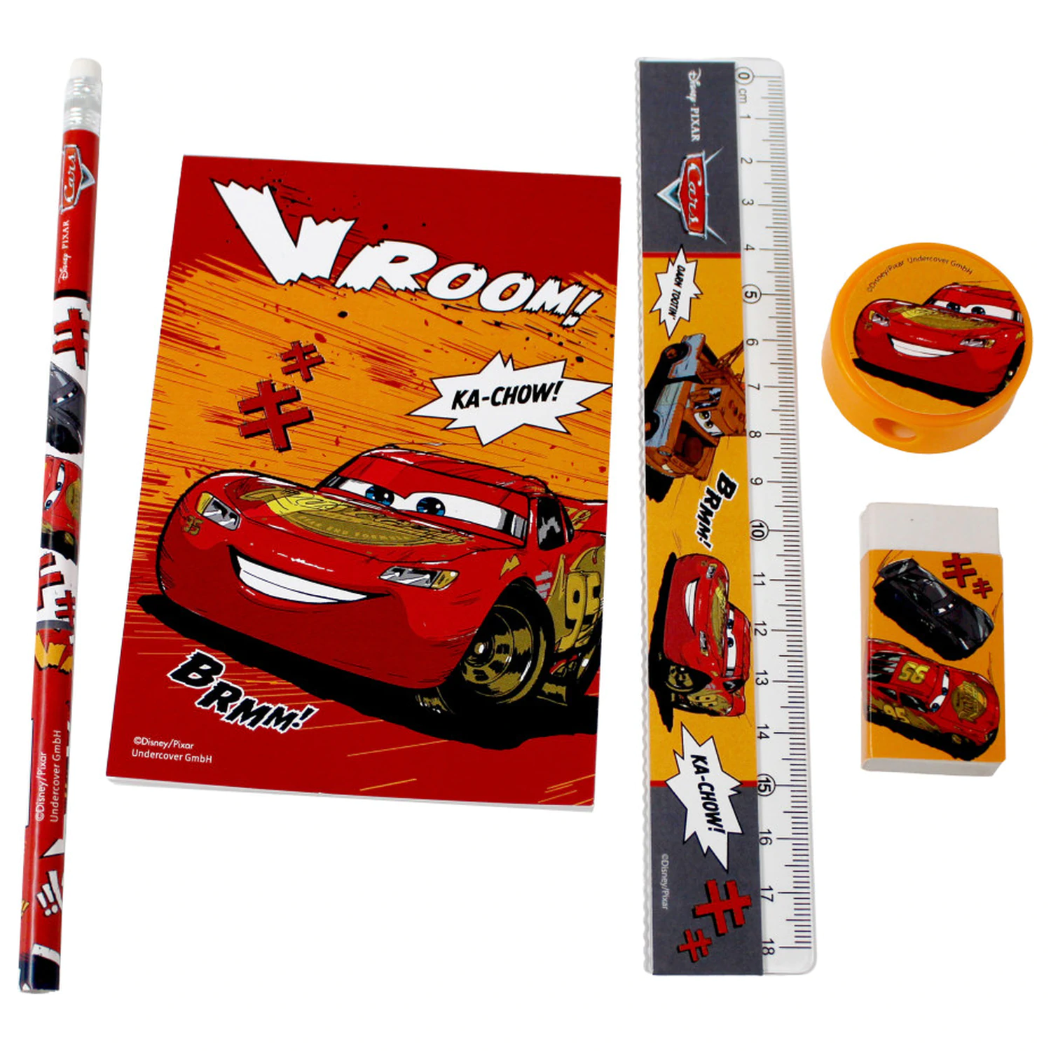 Disney Cars Vroom Schreibset 5 Teile Produktfoto