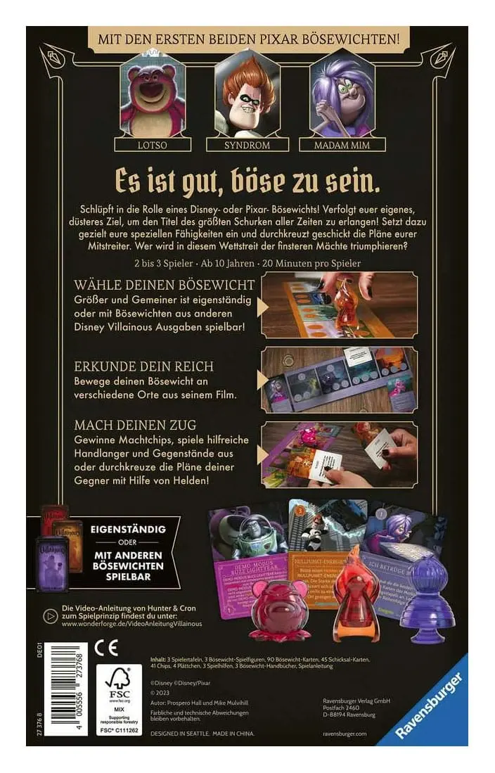 Disney Villainous Brettspiel-Erweiterung Größer und Gemeiner *Deutsche Edition* Produktfoto