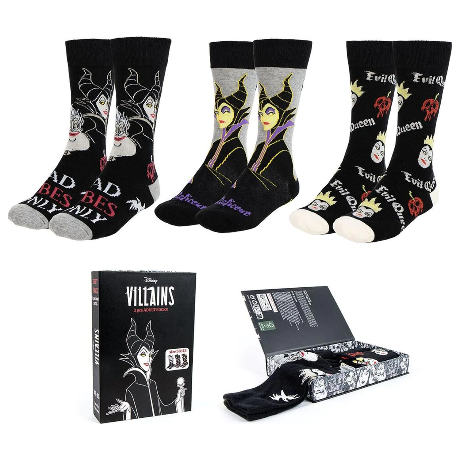 Disney Villains Socken 3er-Pack 36-43 Produktfoto