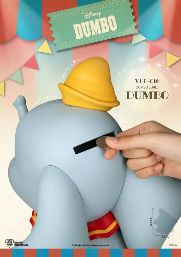 Disney Piggy Vinyl Spardose Functional Dumbo 34 cm Produktfoto