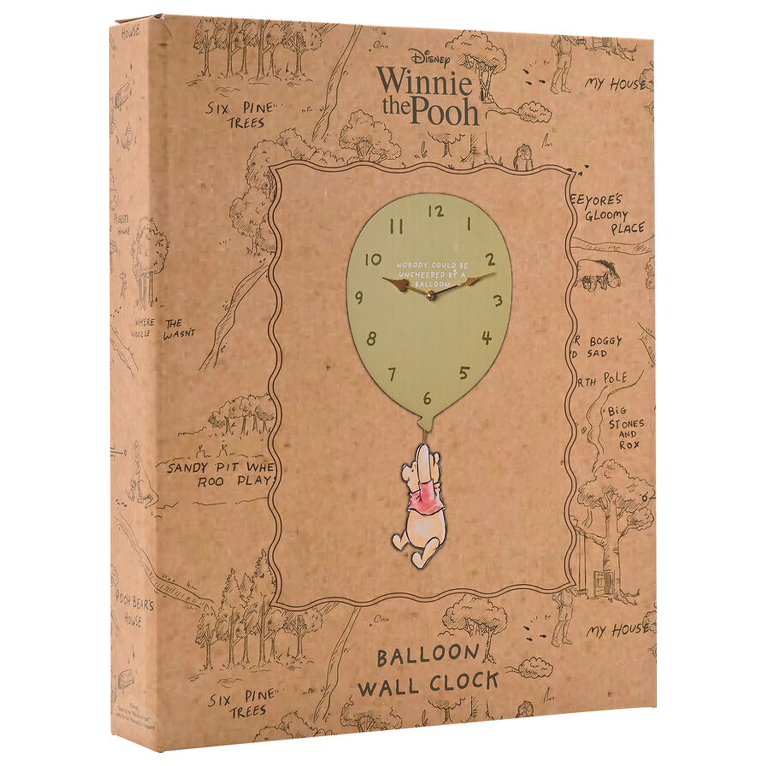 Disney Winnie The Pooh Ballon Wanduhr Produktfoto