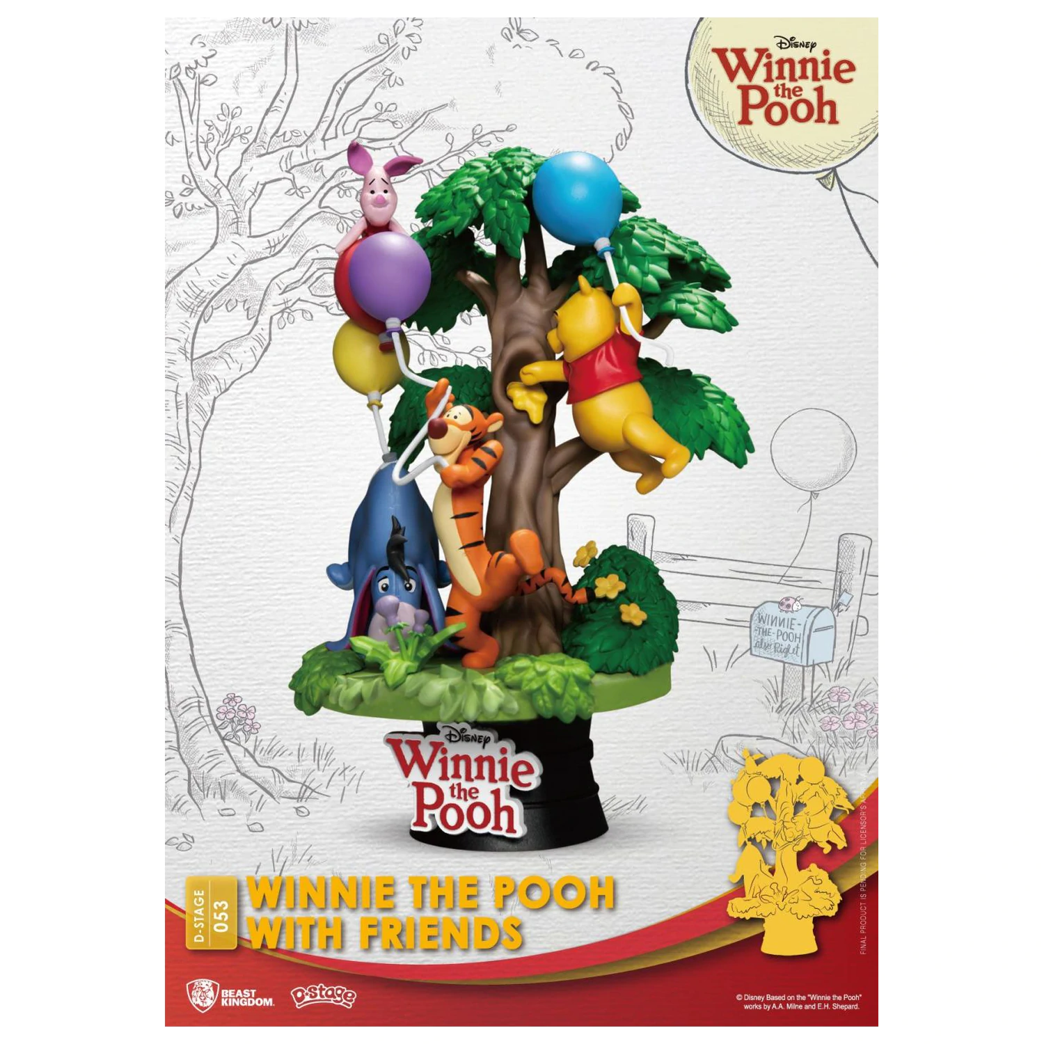 DISNEY Winnie mit Friends Diorama D-Stage 15 cm Produktfoto