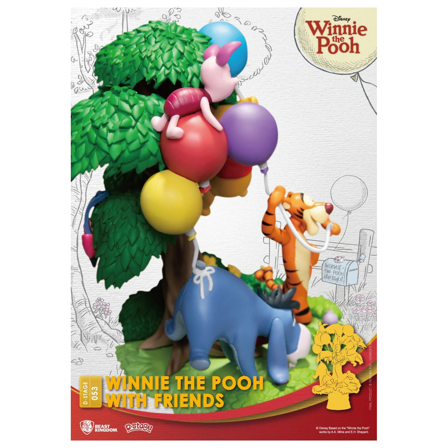 DISNEY Winnie mit Friends Diorama D-Stage 15 cm Produktfoto