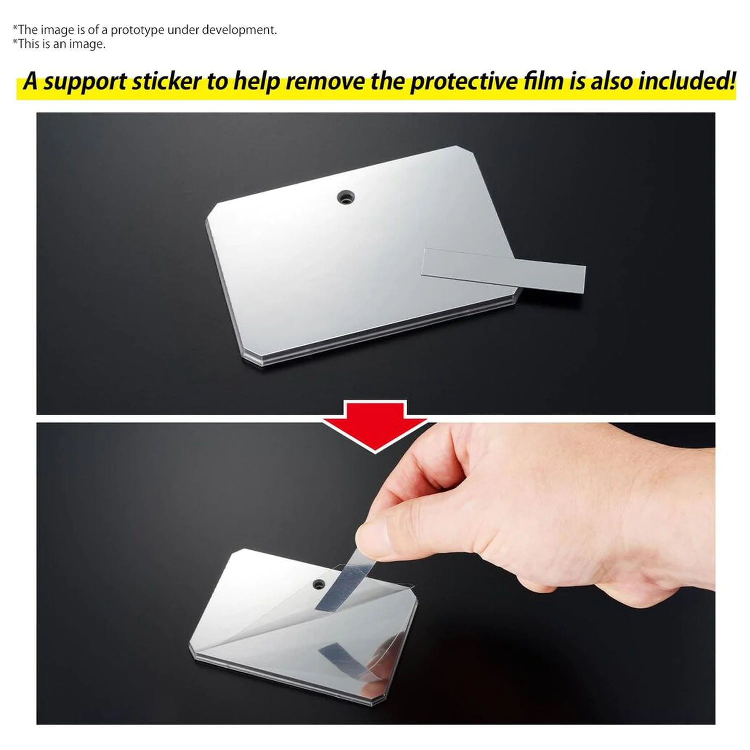 Display-Ständer Action Base 6 transparent mit Spiegelaufklebern Produktfoto