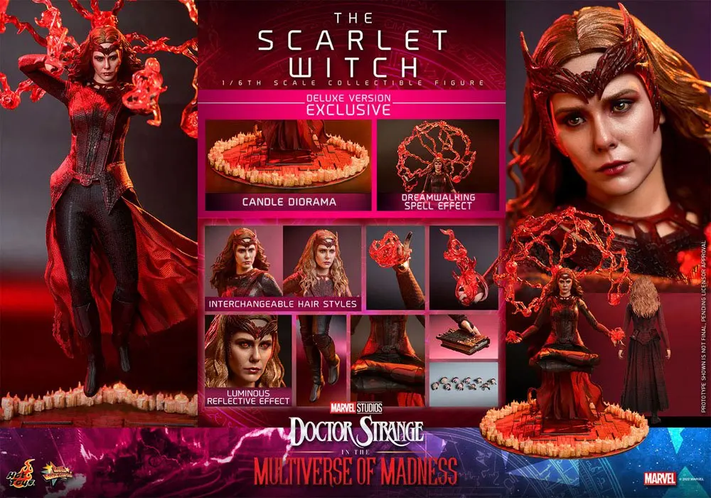 Doctor Strange in the Multiverse of Madness Movie Masterpiece Actionfigur 1/6 The Scarlet Witch (Deluxe Version) 28 cm Produktfoto