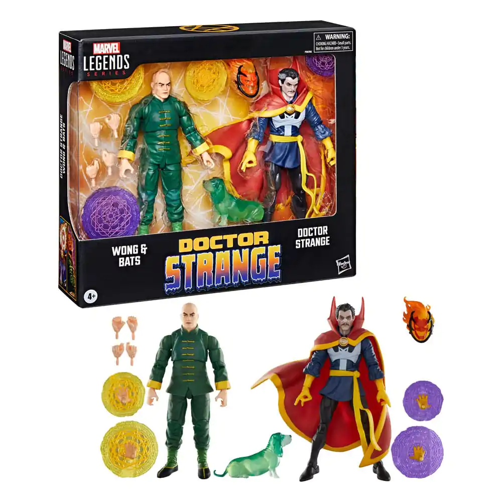 Doctor Strange Marvel Legends Actionfigur 3er-Pack Doctor Strange, Wong & Bats 15 cm Produktfoto